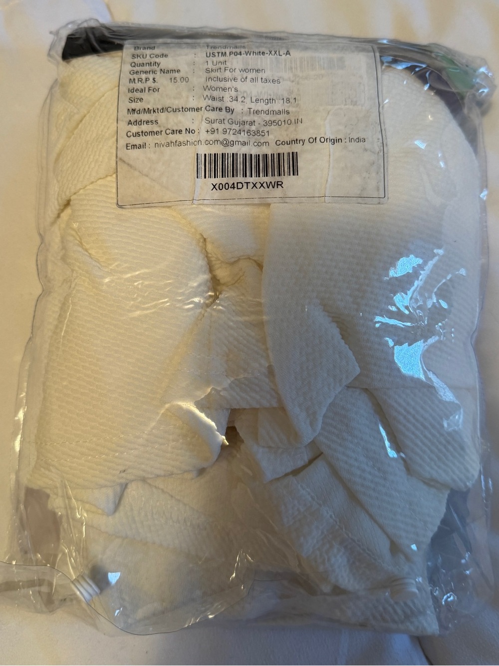 Premium White Textured Women's Skort - Picture 4 of 11